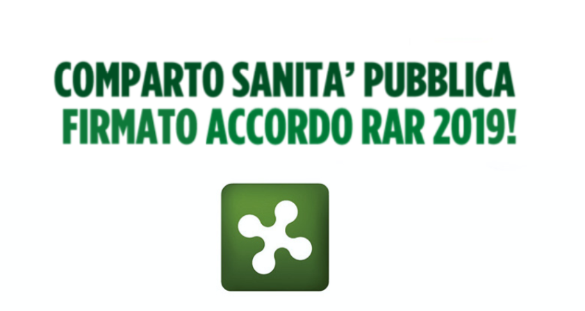 Comparto sanità pubblica - sottoscritto accordo RAR 2019