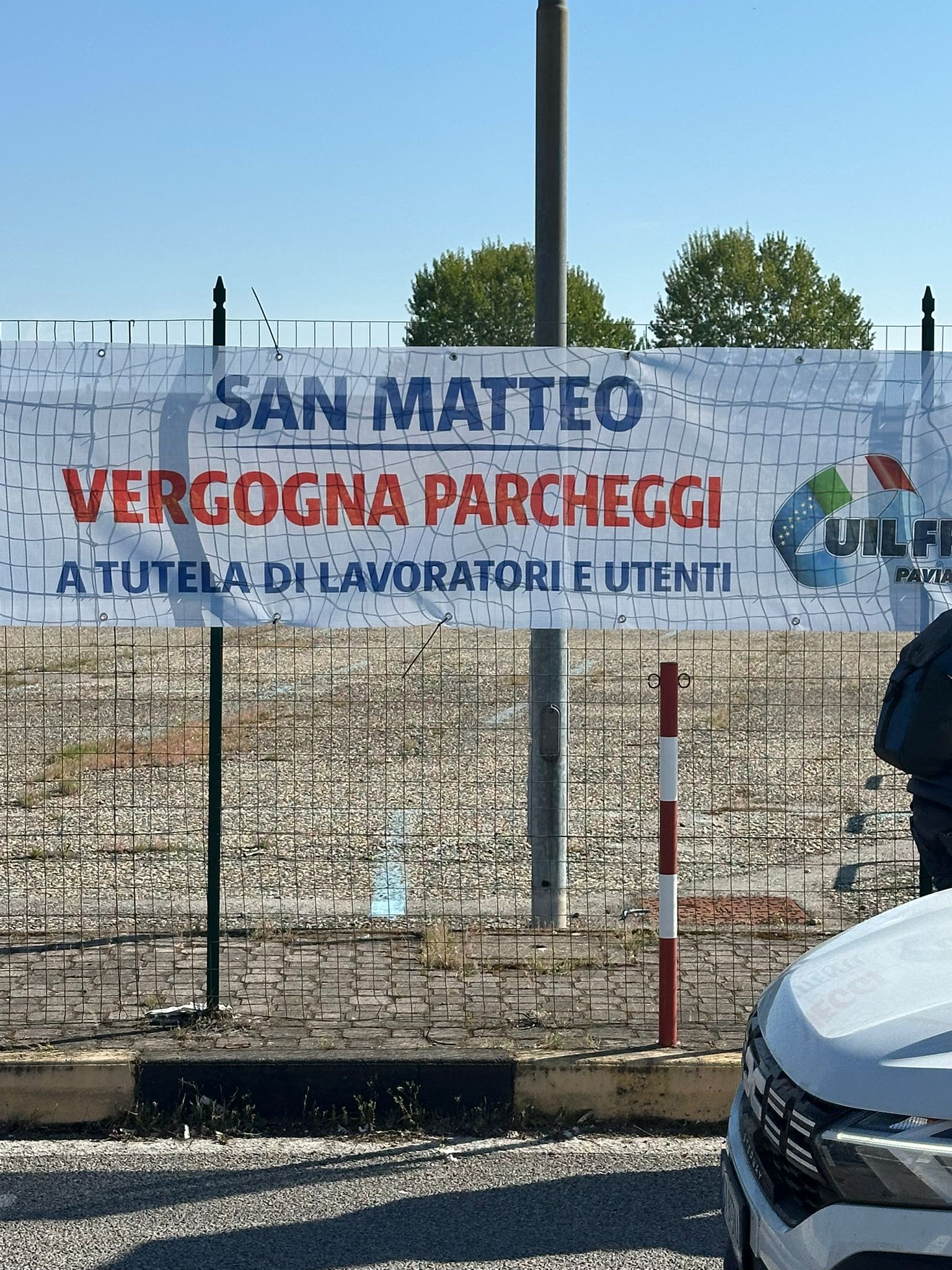 Parcheggi zona ospedali: UIL FP Pavia in presidio al fianco di lavoratori e cittadini