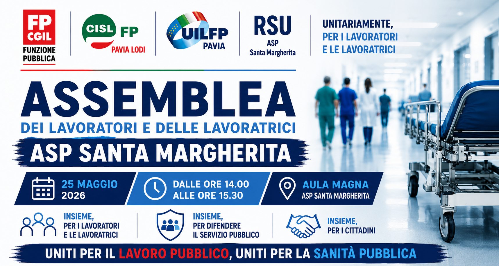 ASP SANTA MARGHERITA: ASSEMBLEA UNITARIA SU CARENZA DI PERSONALE E TENUTA DEI SERVIZI