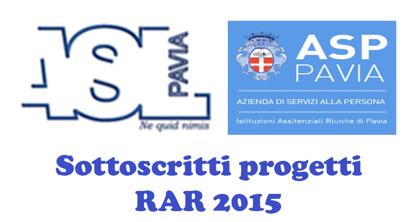 ASL e ASP Pavia: sottoscritti progetti RAR 2015