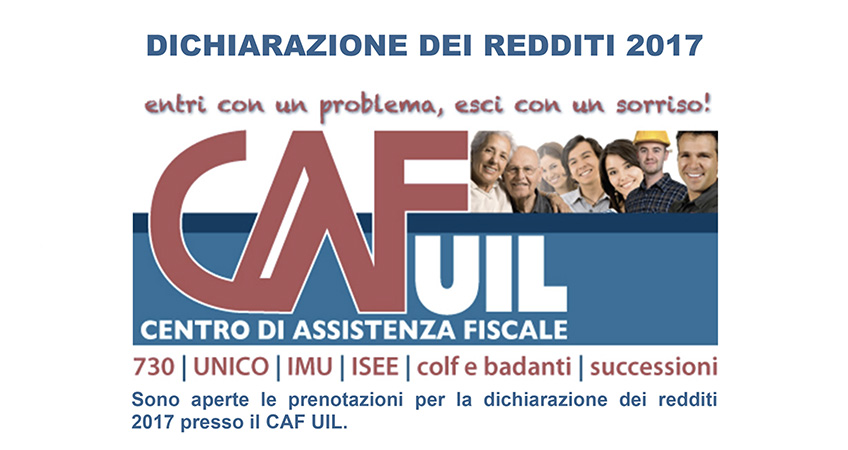 CAF UIL: dichiarazione dei redditi 2017