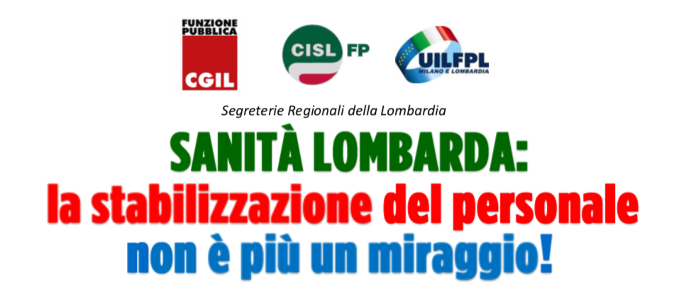 SOTTOSCRITTA INTESA SU STABILIZZAZIONE DEL PERSONALE SANITARIO DI REGIONE LOMBARDIA