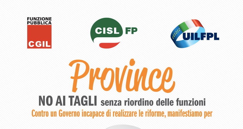 Provincie: il Parlamento difenda i servizi, il 16 dicembre presidio a Roma