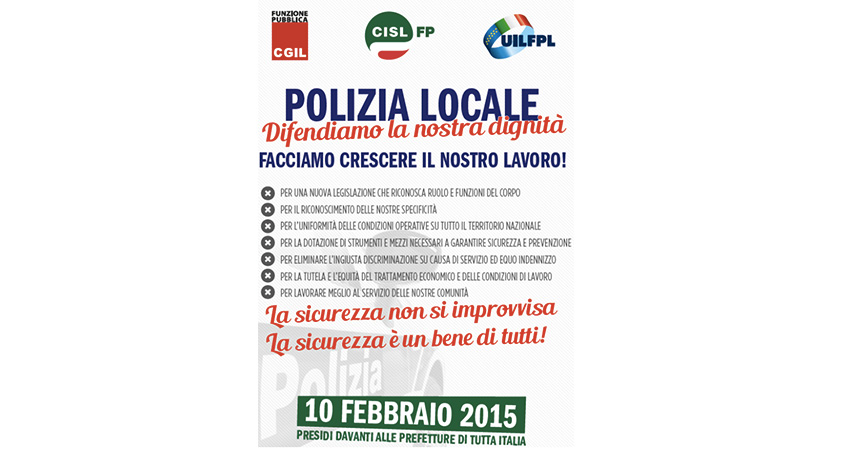 Polizia Locale, Torluccio (UIL FPL): “La mobilitazione nazionale è solo l’inizio”