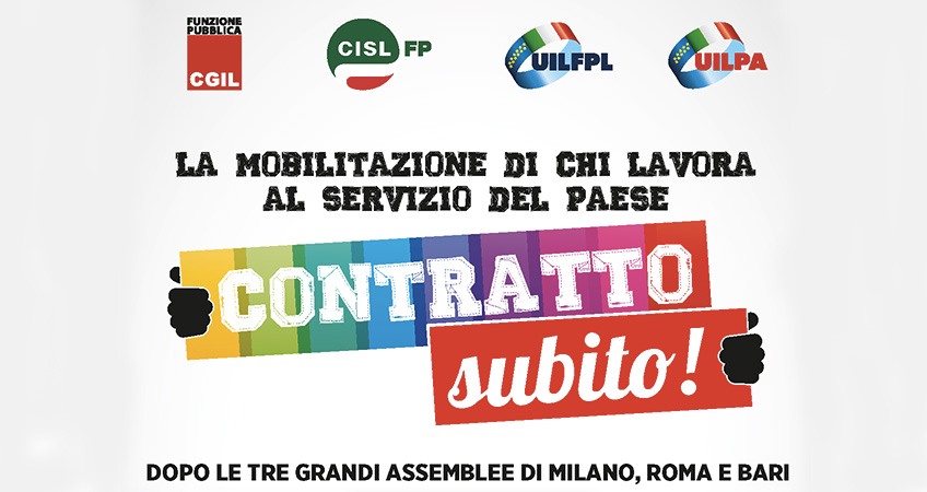 Pubblico impiego: Cgil Cisl Uil, contratto subito e riforma Pa, 29 luglio manifestazione a Roma