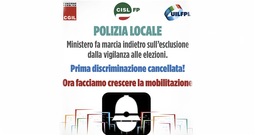 Polizia locale, ministero fa marcia indietro sull’esclusione dalla vigilanza alle elezioni