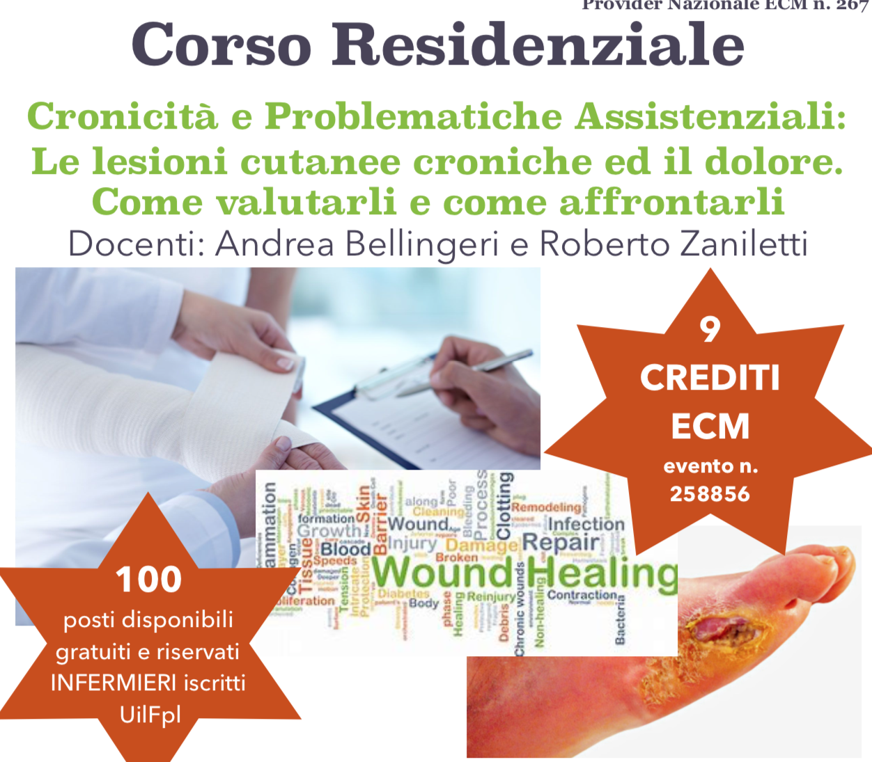 Corso Residenziale - Cronicità e Problematiche Assistenziali : Le lesioni cutanee croniche ed il dolore. Come valutarli e come affrontarli