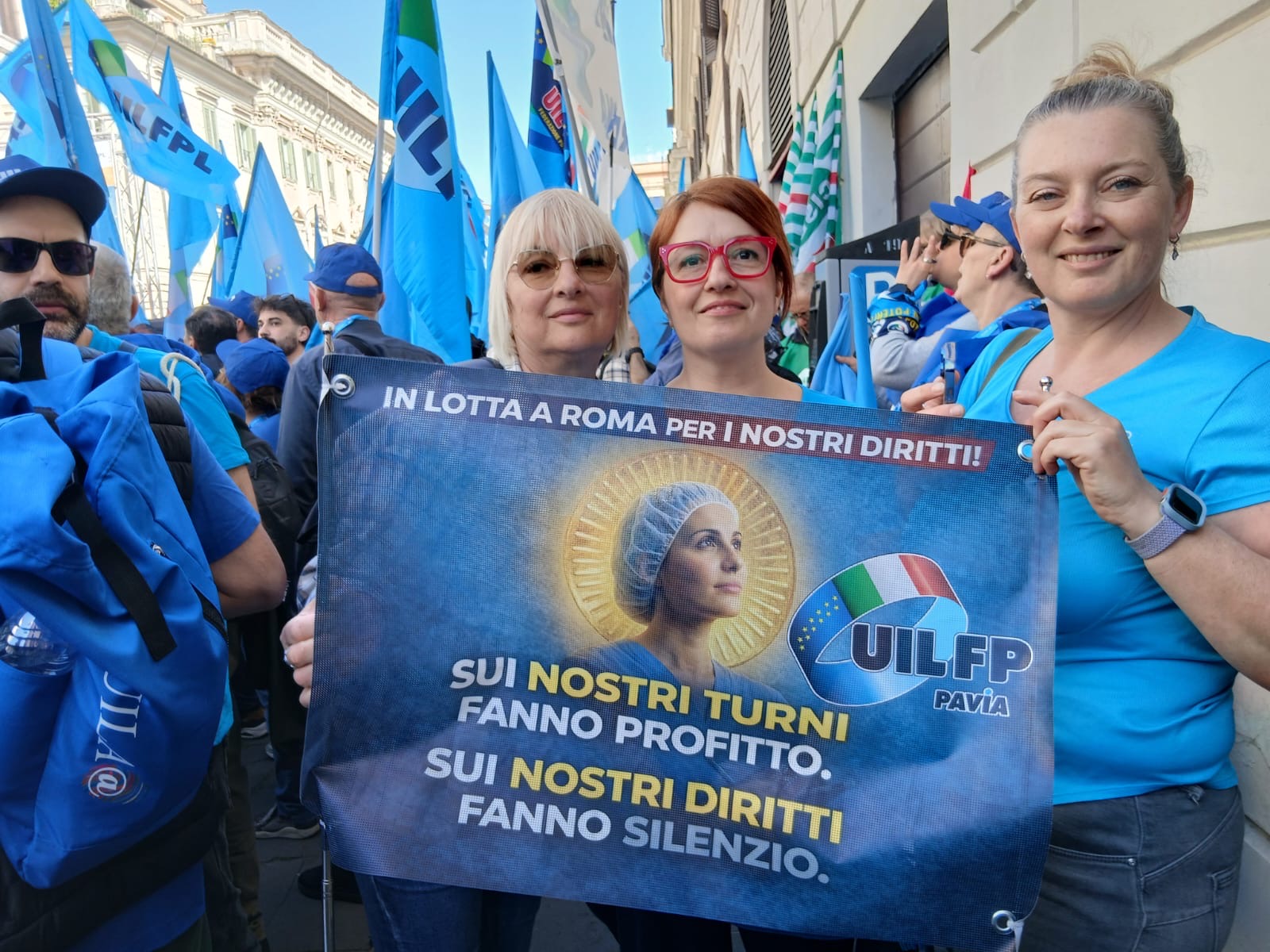 Maugeri Sciopero Bandiere UIL